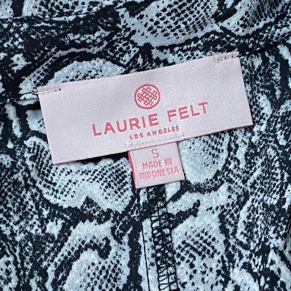 Laurie Felt Animal-Print Duster BLACK SNAKE Small Polyester Printed - Picture 9 of 16